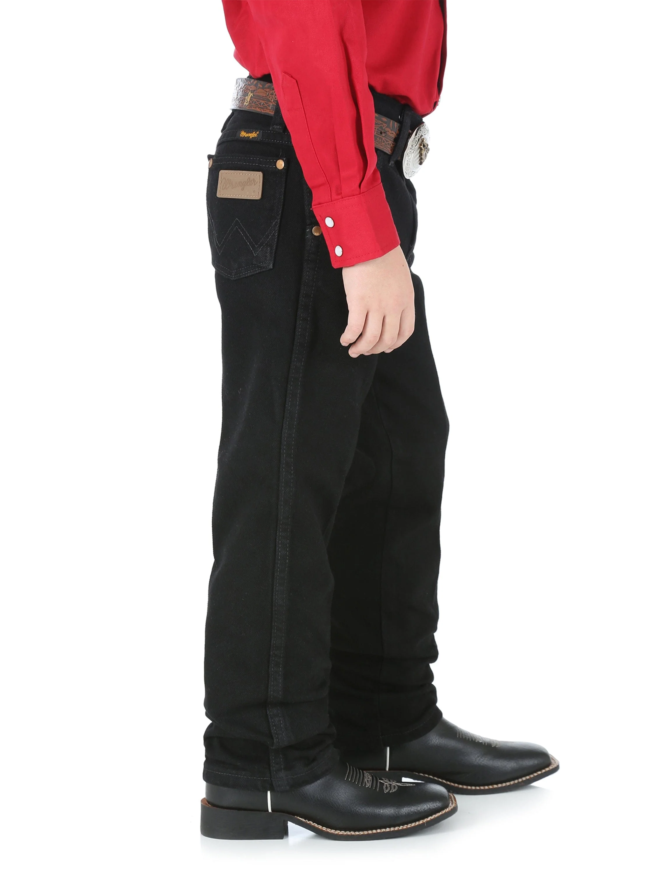 Wrangler Boys Cowboy Cut Black Original Fit Jeans (4-7) 13MWJBK - Image 3