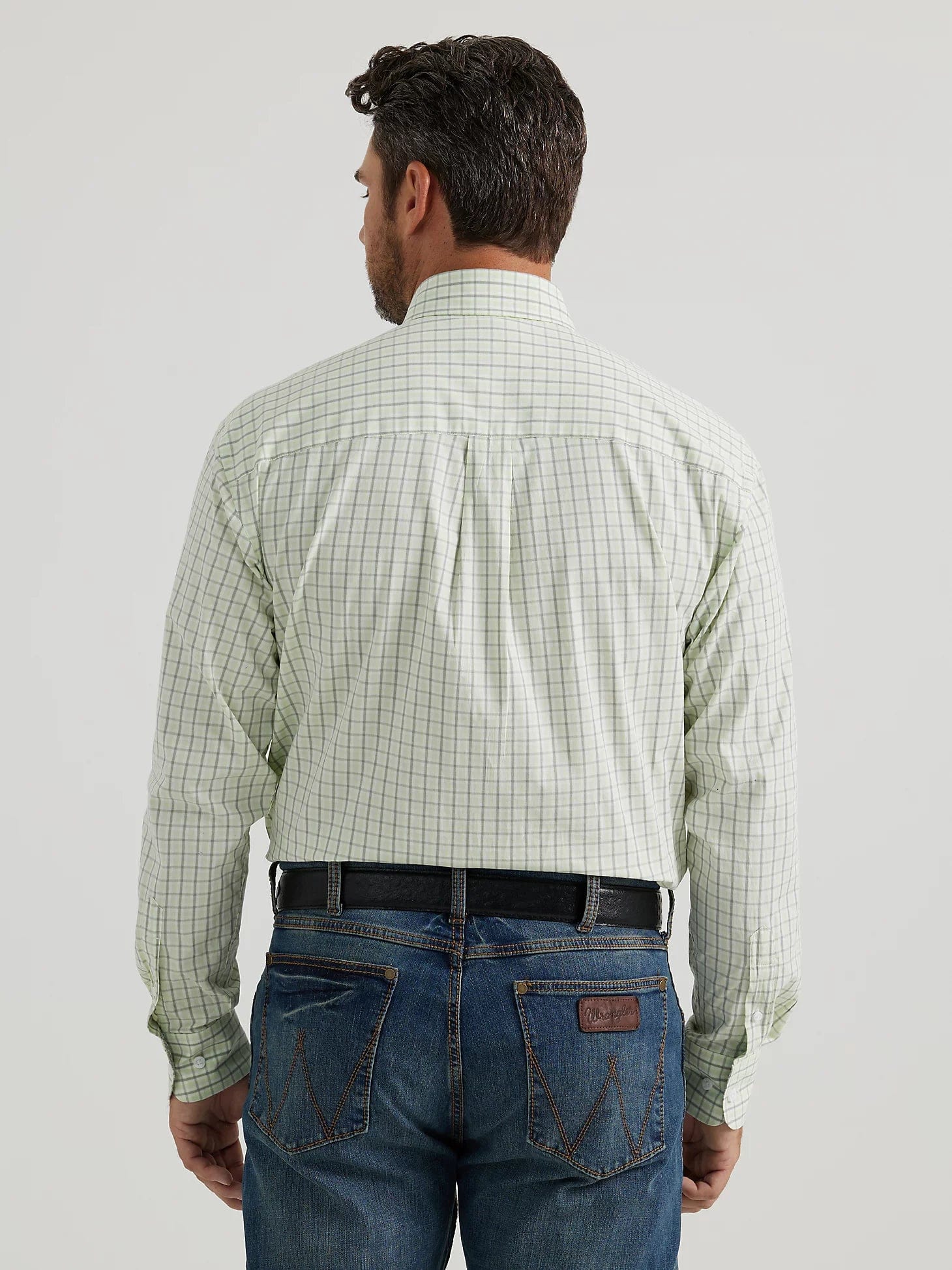 Wrangler Men's George Strait Kelly Plaid Long Sleeve Button Down Shirt 112344885 - Image 2