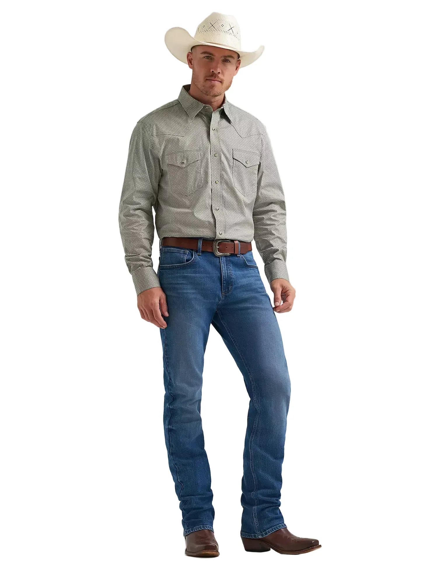 Wrangler Men's Olive Mini 20X Competition Advanced Comfort Western Snap Shirt 112374297 - Image 2