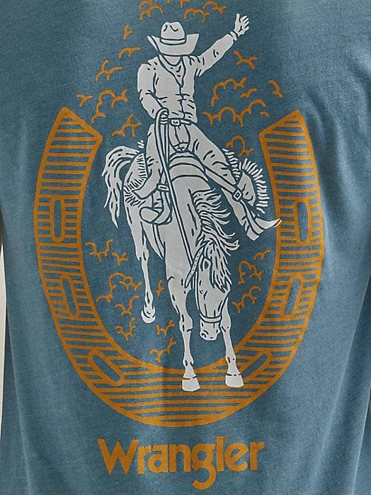 Wrangler Men's Provincial Blue Short Sleeve Graphic T-Shirt 112344148 - Image 4