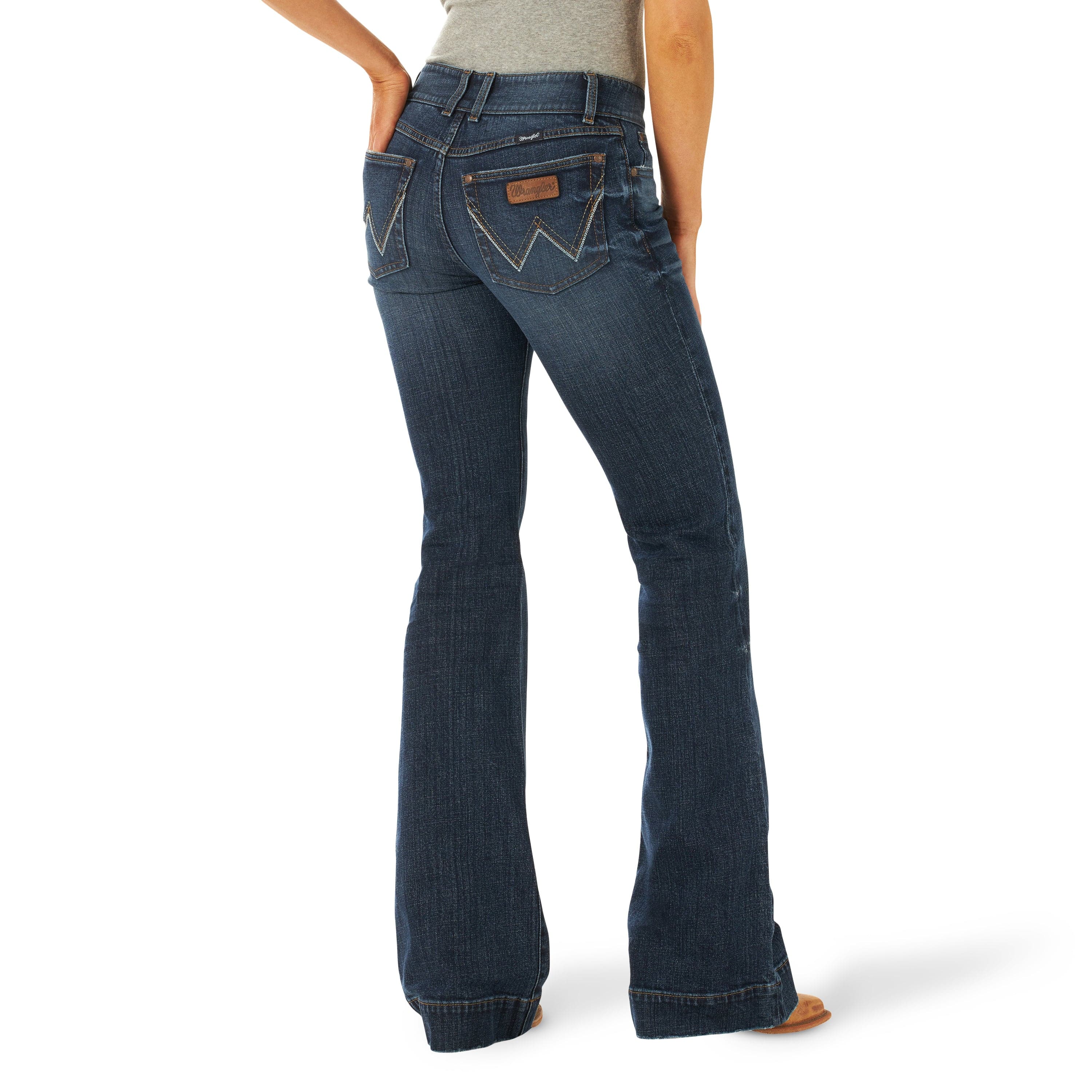 Wrangler Women's Retro Mae Shelby Wash Wide Leg Trouser Jeans 112317172 - Image 2