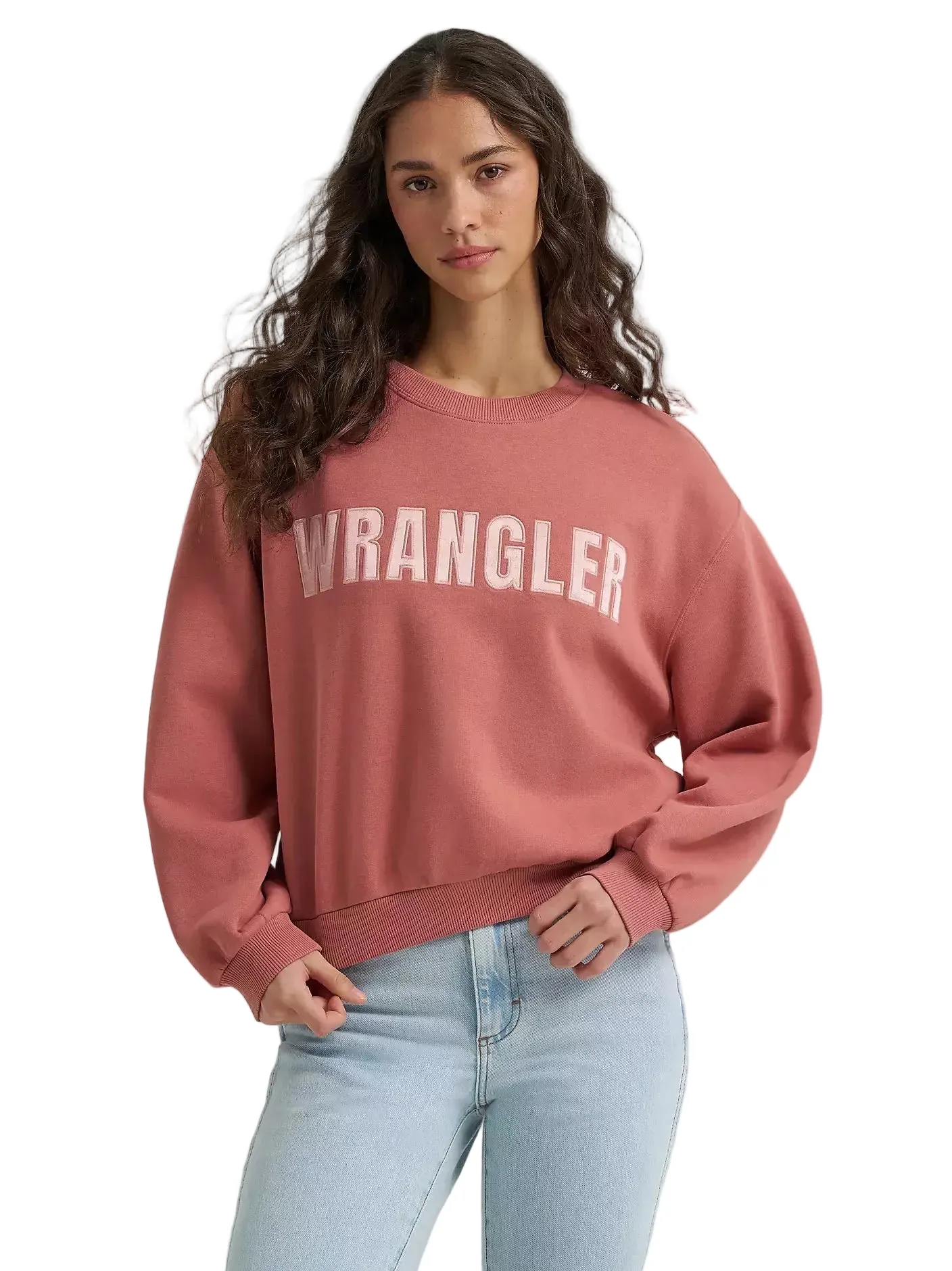 Wrangler Women's Withered Rose Logo Canyon Crew Pullover Sweatshirt 112380254