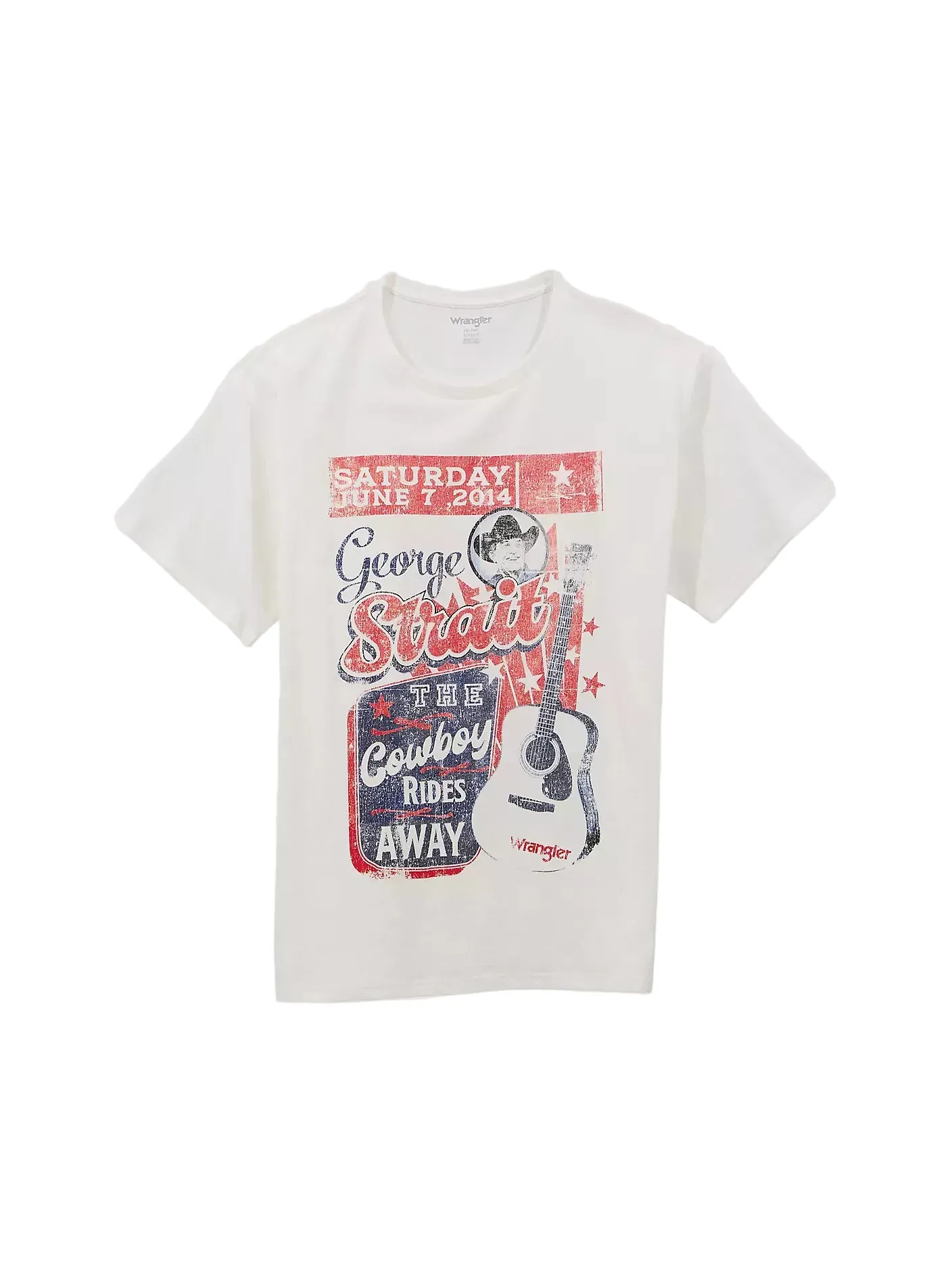 Wrangler Women's Bright White George Strait Oversized Band Tee 112361056